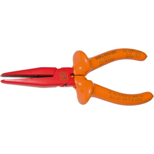 Pinza a becco piatto - D6I - DERANCOURT - per dispositivi elettronici / isolata