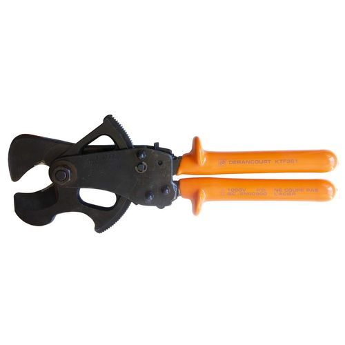 Tagliacavi manuale - KTF361 - DERANCOURT - a cricchetto / isolato