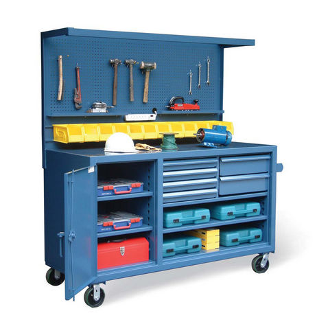 Armadio da officina - 63-WB-303-6DB series - Stronghold - con rotelle / a ripiani / a cassetti