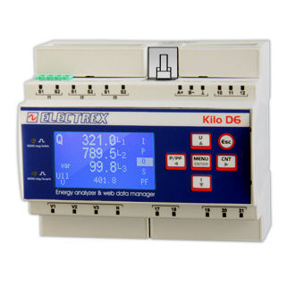 Analizzatore di monitoraggio - PFNK6-1Q5D9-121 KILO NET D6 PQ WEB LOG 16 - ELECTREX - per rete elettrica / industriale / di qualità di energia