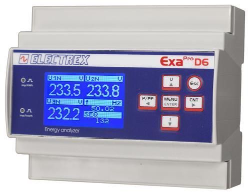 Analizzatore per rete elettrica - PFAE6-1B1Z2-EMF EXA PRO D6 5A CLAMP - ELECTREX - di rete AC / per reti elettriche trifase / industriale