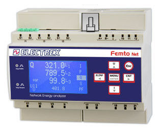 Analizzatore di monitoraggio - PFN66-EQ7D9-0MM FEMTO ECT RJ45 D6 PQ - ELECTREX - per rete elettrica / di rete AC / di qualità di energia