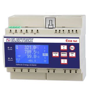 Analizzatore per rete elettrica - PFNE6-1H509-A10 EXA NET D6 H WEB LOG 8 CHARTS - ELECTREX - di potenza / di energia / su guida DIN