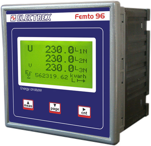 Contatore di energia elettrica monofase - ELECTREX - da montare su pannello / con display LCD