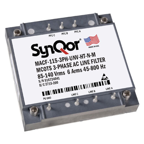 Filtro elettronico passa-basso - MACF-115 series - SYNQOR - passivo / EMI / trifase