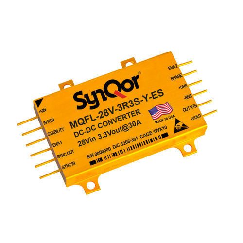 Convertitore DC/DC per ambienti difficili - MQ 28V - SYNQOR - regolato / per circuiti stampati / ad uscita semplice