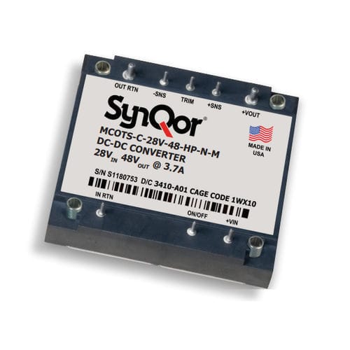 Convertitore DC/DC regolato - Mil-COTS 28V  - SYNQOR - isolato / per circuiti stampati / ad uscita semplice