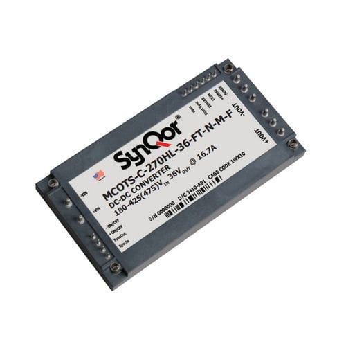 Convertitore DC/DC per circuiti stampati - Mil-COTS 270HL - SYNQOR - ad uscita semplice / con ampia gamma di ingresso