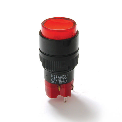 Pulsante rinforzato - D16 series - E-SWITCH - luminoso a LED / industriale / on/off