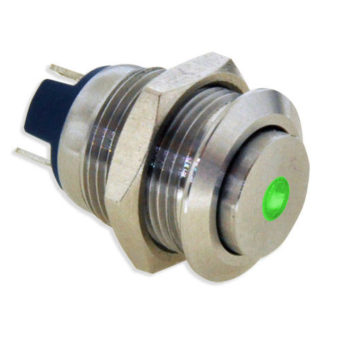 Pulsante antivandalo - PV0 Series - E-SWITCH - IP67 / SPST / luminoso a LED