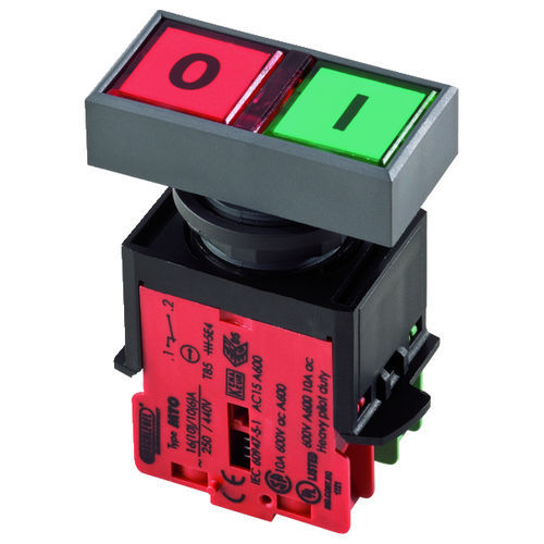 Pulsante IP40 - QUARTEX®-R LDT - Georg Schlegel GmbH & Co. KG - 1NA/NC / rettangolare / doppio