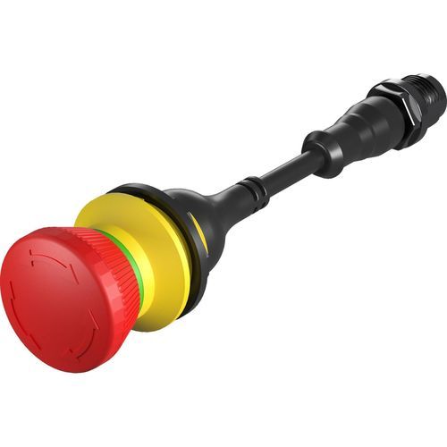 Pulsante di arresto di emergenza - SHORTRON®-M12 FRVKOO_M001 - Georg Schlegel GmbH & Co. KG - con testa a fungo / IP65 / IP67