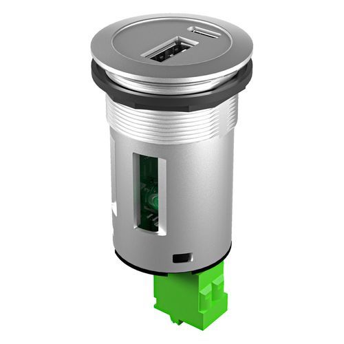 Presa elettrica da incasso - KRJM_2USB_AC_5V - Georg Schlegel GmbH & Co. KG - da montare su pannelli / IP20 / rinforzata