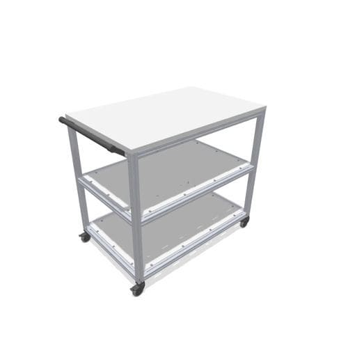Carrello di montaggio - MB - item industrial applications - in alluminio / per profilati / per accessori
