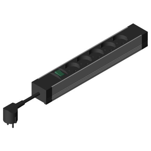 Multipresa con interruttore - 0.0.627.43 - item industrial applications - 5 prese