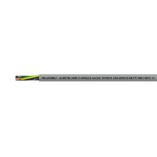 Cavo elettrico DIN - JZ-602 - HELUKABEL - antifiamma / resistente all'olio / cordato a trefoli