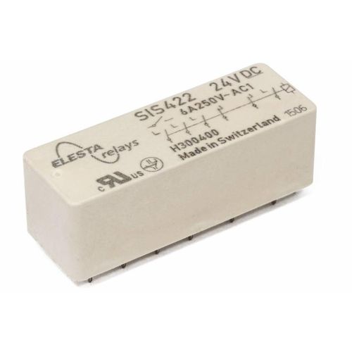 Relè elettromeccanico 24 VDC - SIS422 - ELESTA GmbH - 12 VDC / 110 V DC / 48 V DC