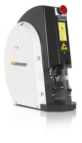 Pressa crimpatrice per terminali elettrici - CT 34 - Schleuniger - semiautomatica / pneumatica / compatta