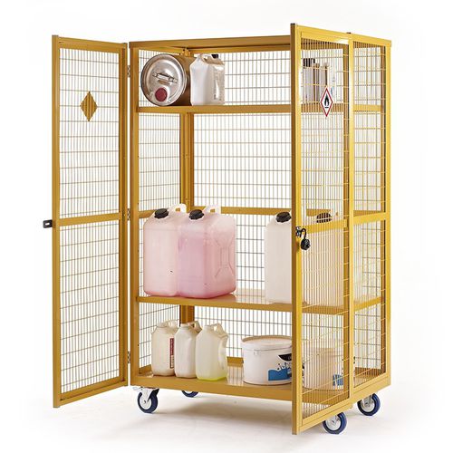 Carrello di stoccaggio - Quality Metal Products - in metallo / a ripiani / per attrezzature di trasporto a rotelle