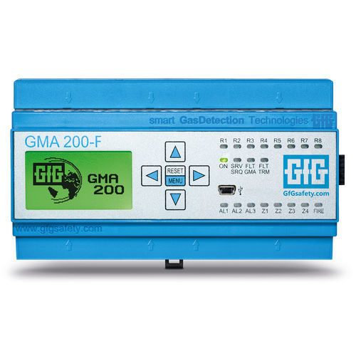 Centrale di rilevazione gas indirizzabile - GMA200-F - GfG - Gesellschaft für Gerätebau mbH - per fissaggio su guida DIN / programmabile / multicanale