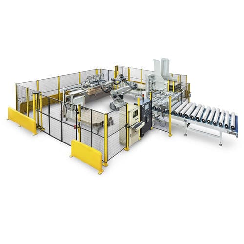 Linea di pallettizzazione e imballaggio robotizzata - GENIUS - Bianco