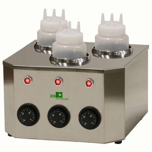 Serbatoio per bottiglie - WARM&SQUEEZE THREE - icb tecnologie srl - per sugo / in acciaio inossidabile / per riscaldamento