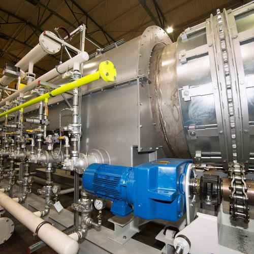 Essiccatore a tamburo - ALLGAIER PROCESS TECHNOLOGY - ad aria calda / continuo / per l'industria chimica