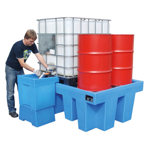Vasca di raccolta per fusti - WP series - Bauer - per contenitore IBC / in polietilene / per pallet