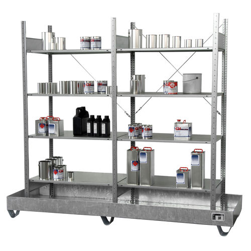 Scaffalatura per magazzino di stoccaggio - 3000 series - Bauer - per carichi leggeri / di lattine per prodotti alimentari / in acciaio