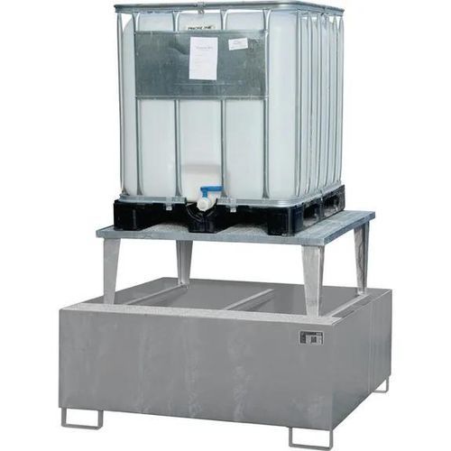 Vasca di raccolta per contenitore IBC - Bauer - per fusti / in acciaio / in argento