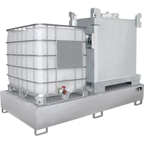 Vasca di raccolta per contenitore IBC - Bauer - per fusti / in acciaio inossidabile / per interni
