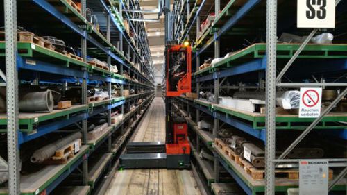 Carrello elevatore laterale elettrico - Man-Up series - BULMOR industries - con conducente seduto / per corsie strette / di carico