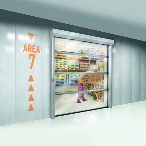 Porta ad avvolgimento - Sector Plus - Ditec - in PVC / rapida / di sicurezza