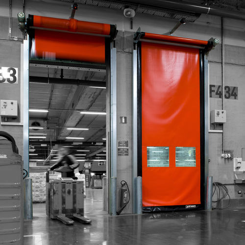 Porta ad avvolgimento - D-501  - Entrematic Dynaco - in acciaio inossidabile / per interno / industriale