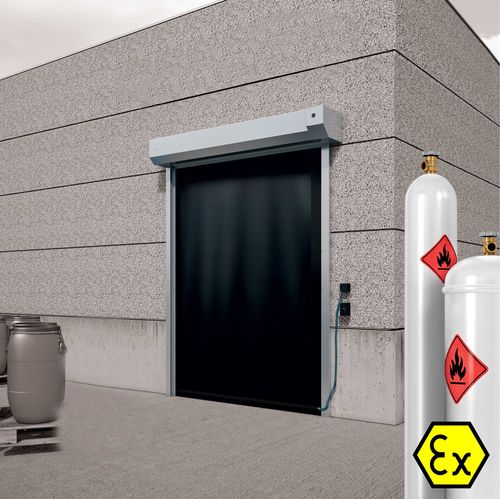 Porta ad avvolgimento - S-549 - Entrematic Dynaco - in acciaio inossidabile / per interno / antideflagranti