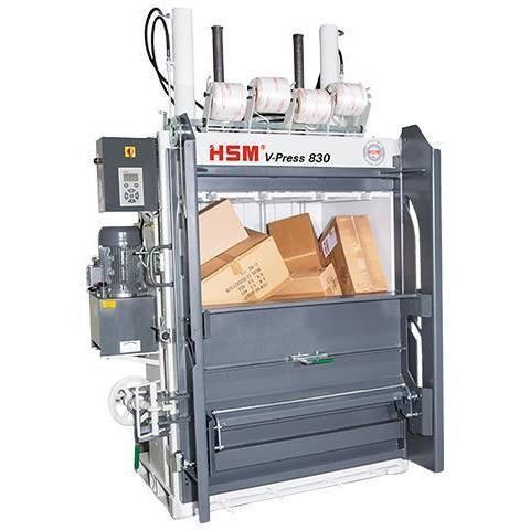 Pressa imballatrice per cartone - HSM V-Press 830 plus - HSM GmbH + Co. KG - per carta / per tessili / per film