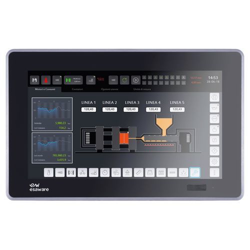 Panel PC con touch screen multitouch - EW series - ESA elettronica - con touchs creen capacitivo PCAP / con touch screen resistivo a 5 fili / 15"