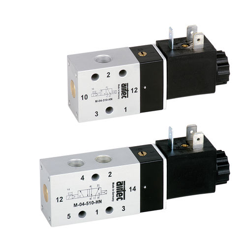 Distributore pneumatico a comando elettrico - M series - AIRTEC Pneumatic - a cassetto / a 3/2 vie / a 5/2 vie
