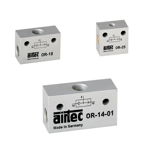 Valvola di ritegno a navetta - OR series - AIRTEC Pneumatic - in acciaio inossidabile / in ottone / in alluminio