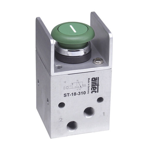 Distributore pneumatico a cassetto - ST-18 series - AIRTEC Pneumatic - pneumatico / con comando meccanico / con interruttore a pulsante