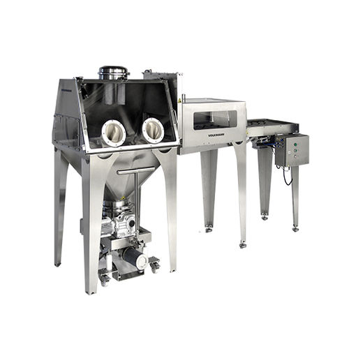 Glove box di contenimento - VOLKMANN - isolatore / per svuotamento fusto / per l'industria farmaceutica