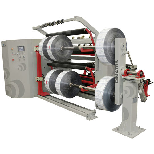 Taglierina ribobinatrice a doppio tamburo - Duplex - Dimatra - automatica / per pellicole plastiche