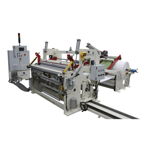 Taglierina ribobinatrice automatica - Dimatra - per piccoli rulli / per pellicole plastiche