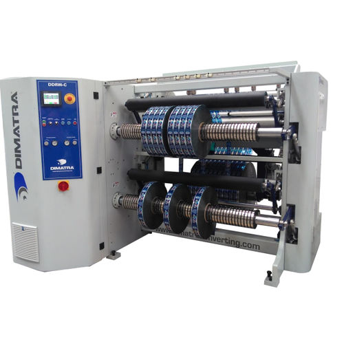 Taglierina ribobinatrice automatica - Duplex - Dimatra - compatta / per pellicole plastiche