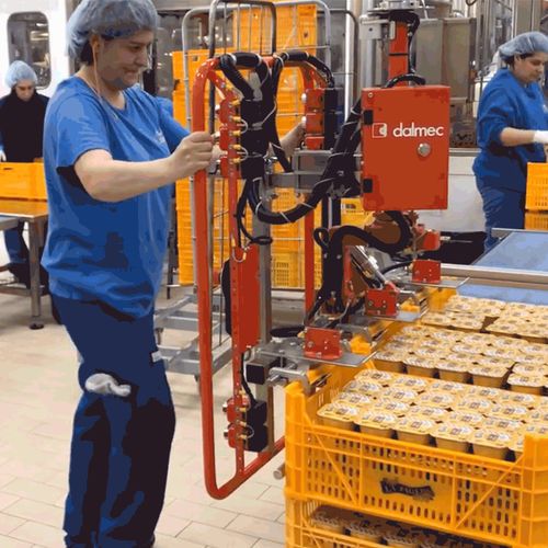 Manipolatore per container - DALMEC - pneumatico / con presa / per alimenti