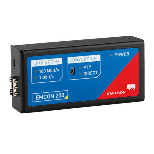 Convertitore PTP - EMCON 200 - OMICRON electronics - Ethernet media / in fibra ottica / di alimentazione Ethernet