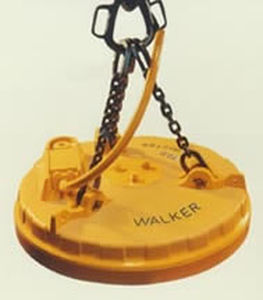 Elettromagnete di sollevamento a commutazione elettrica - SCRAPMASTER® D series - WALKER MAGNETICS - per movimentazione di rottami / di rottami ferrosi / circolare