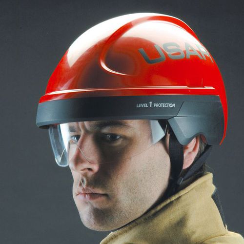 Casco da arrampicata - Cromwell ER1 series - helmets integrated - EN16473 / rosso / con occhiali di precisione