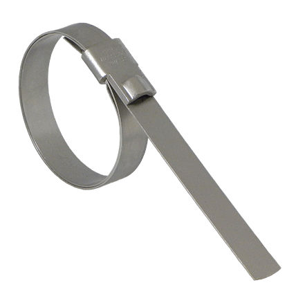 Fascetta stringitubo in acciaio inossidabile - ULTRA-LOK®  - BAND-IT - con chiusura dentata / con linguetta / doppia
