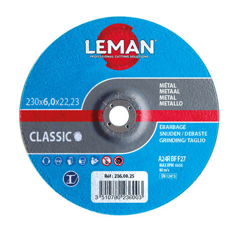 Disco di sbavatura per lamiera - DAT.00126 - Leman